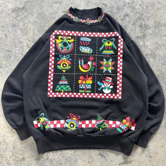 80s Christmas Sweatshirt - Picture 1 of 5